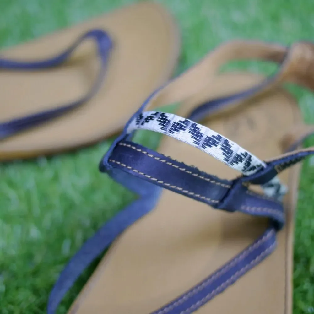 Chaco Loveland Leather Webbing Thong Sandals - Women's Size 7